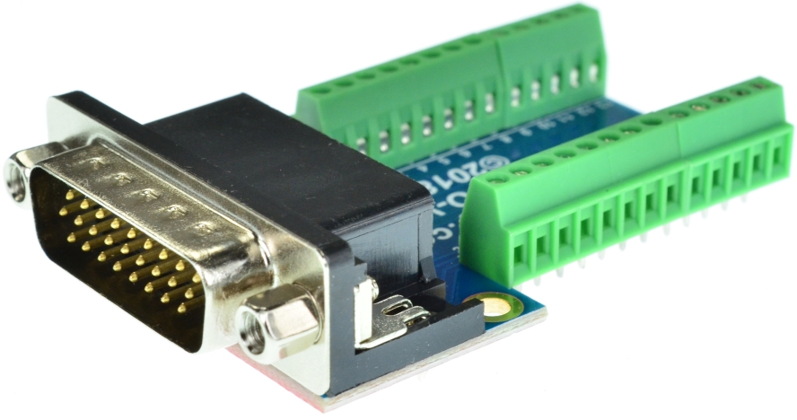 D-Sub High Density 26 DB26HD Female Connector Breakout Board
